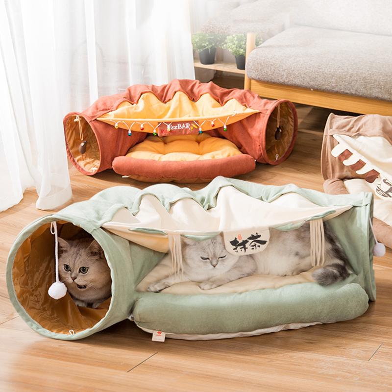 KittyKave™ Cozy Cat Tunnel Bed